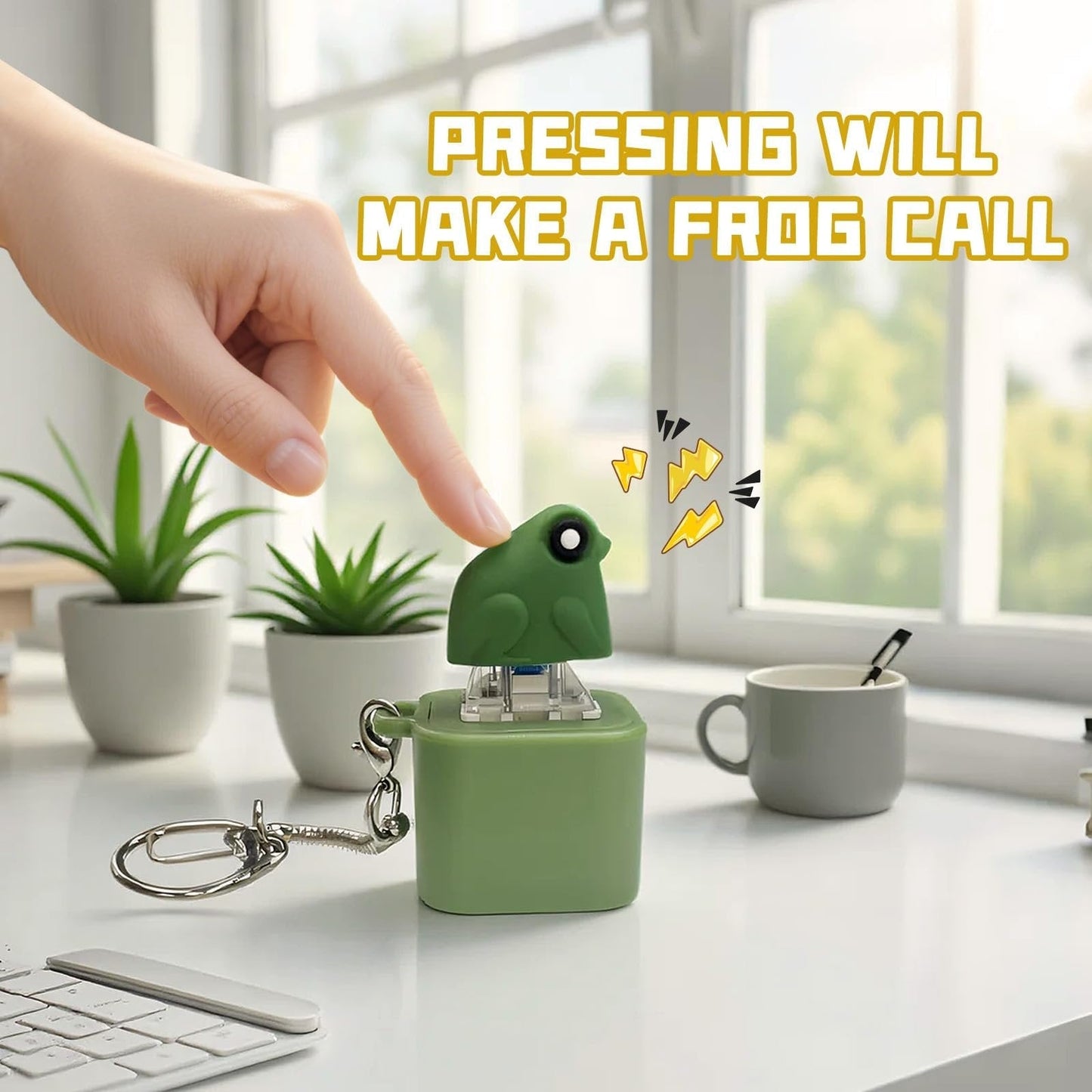 đ„HEIĂER SCHNĂPPCHEN- BIS ZU 50% RABATTđ„Froschquaken Fidget-Spielzeug - Wiederaufladbarer Froschquaken-SchlĂŒsselanhĂ€nger, Froschquaken-Stresslinderer mit bunten Lichtern, lustiges & tragbares Angstlinderungs-Spielzeug