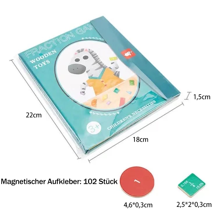 🧲🧩Lehrreiches magnetisches Bruchbuch-Puzzle für Kinder🎨✨Förderung der Feinmotorik & Logik mit sicherem Design