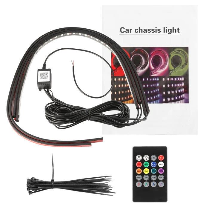 š„2026 Auto-Chassis Flexibler wasserdichter RGB-LED-Lichtstreifen (4 Stück)