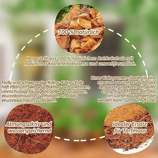 🔥🔥HEUTIGES SONDERANGEBOT⏰ Organische Kokosnussschalen für Pflanzen🥥🌱