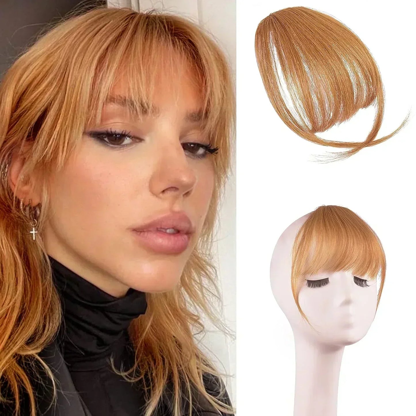 🎀Air Bangs Frauen mehrfarbige Perücke Stück