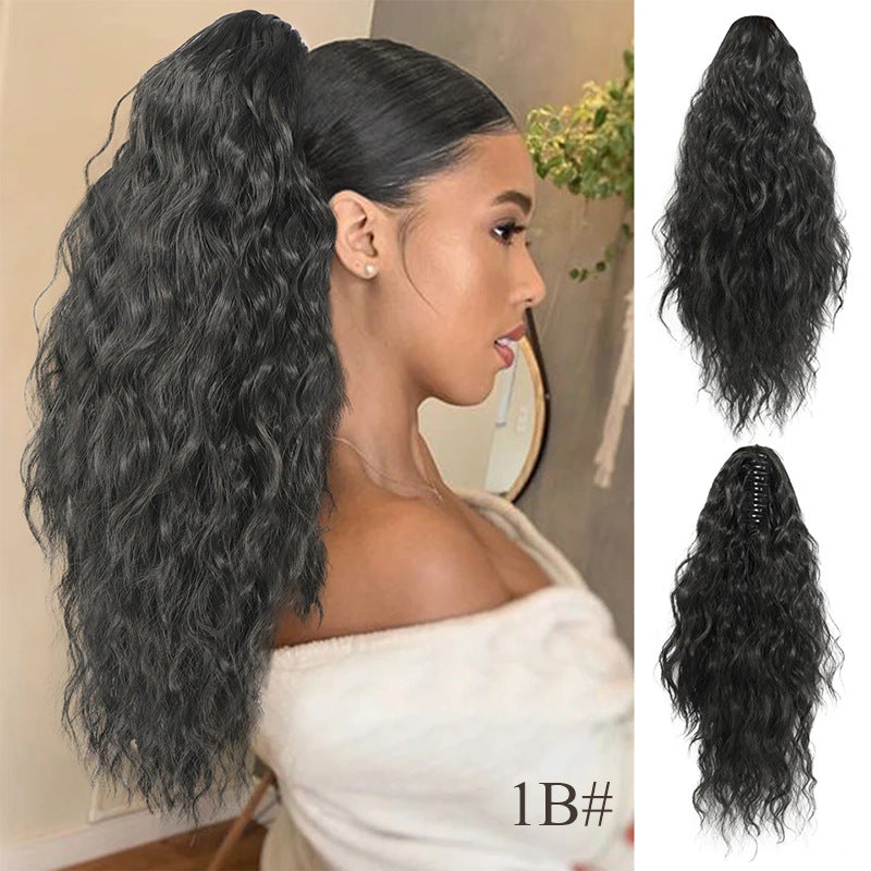 đ LETZTER TAG DER AKTION - 50 % RABATT đ18 Zoll lockige, gewellte Frizz-HaarverlĂ€ngerung mit Pferdeschwanz