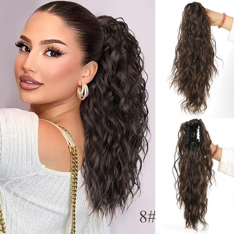 đ LETZTER TAG DER AKTION - 50 % RABATT đ18 Zoll lockige, gewellte Frizz-HaarverlĂ€ngerung mit Pferdeschwanz
