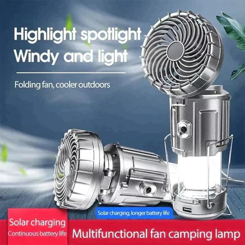 🔥Sommer-Hot-Sale - 45% Rabatt🔥Tragbare LED-Camping-Laterne mit Ventilator💡