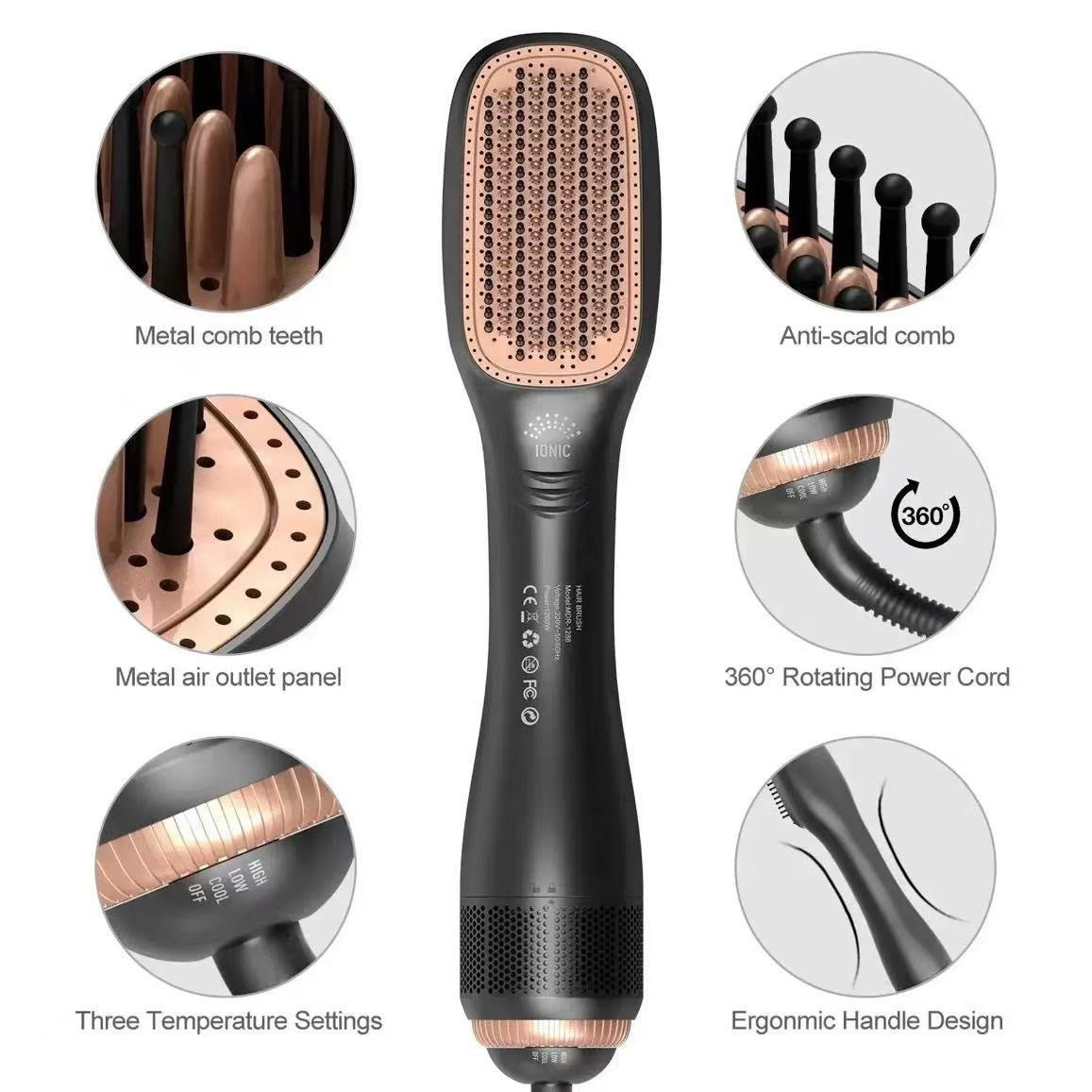 ⏰ 50 % RABATT – Nur für kurze Zeit 💇♀️ 3-in-1 Warmluftbürste ✨ Föhnen, Glätten & Stylen mit Nur Einem Gerät