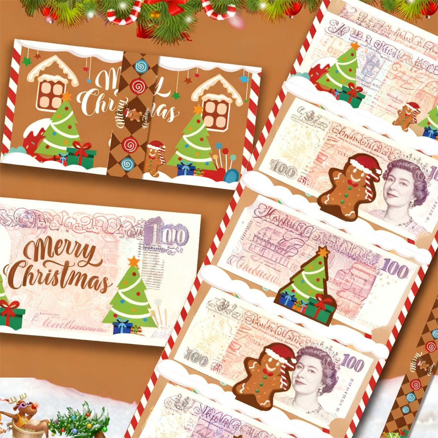 💥1 kaufen, 2 gratis dazu (3 Stück)💴🎅Weihnachts-Geldgeschenk-Umschlag