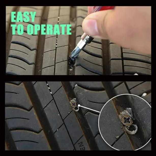 🔧 Vakuum Reifen Reparatur-Nagel – Schnelle Hilfe bei Platten! Kein Demontieren, kein Luftverlust, für Auto/Motorrad/LKW