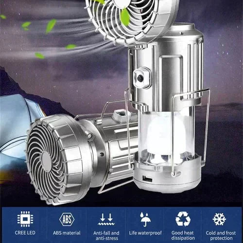 🔥Sommer-Hot-Sale - 45% Rabatt🔥Tragbare LED-Camping-Laterne mit Ventilator💡