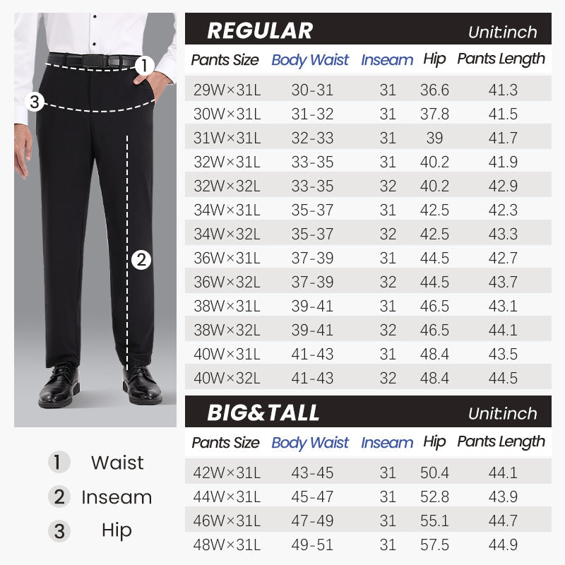 👑Fliwos® Elastische Anzughose ohne Bügeln für Herren