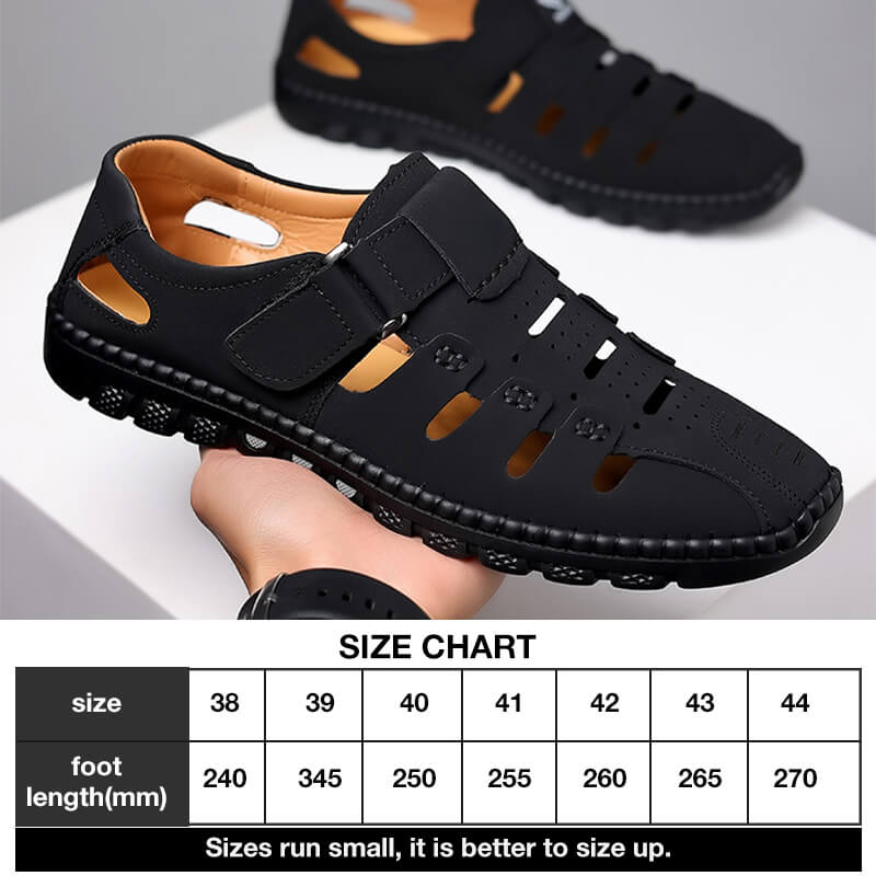 🔥Modische PU-Ledersandalen mit Löchern