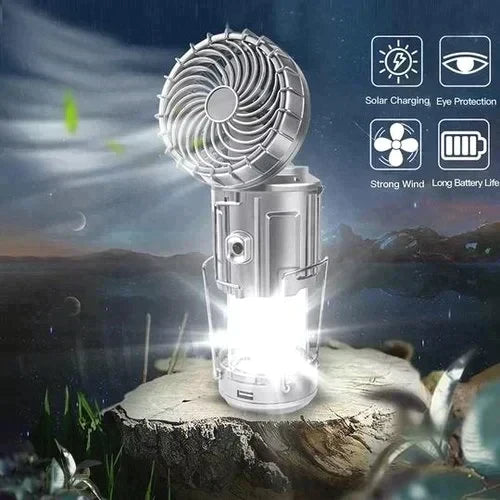 🔥Sommer-Hot-Sale - 45% Rabatt🔥Tragbare LED-Camping-Laterne mit Ventilator💡