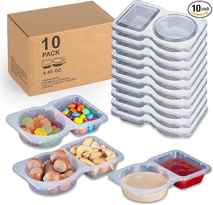 ⏳Begrenzte Zeit 50% Rabatt💥Wiederverwendbarer Snackbehälter mit zwei Fächern
