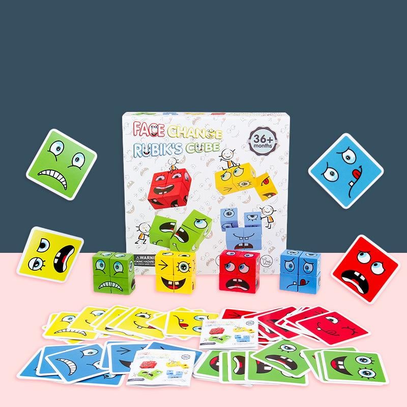 3D-Puzzle-Zauberwürfel mit Gesichtsveränderung