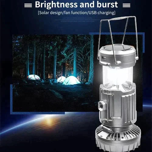 🔥Sommer-Hot-Sale - 45% Rabatt🔥Tragbare LED-Camping-Laterne mit Ventilator💡