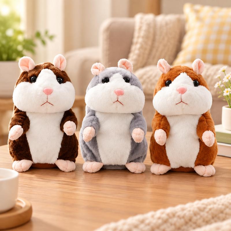 🔥Sprechender Hamster als Plüschtier – wiederholt alles, was man sagt, schüttelt automatisch den Kopf, urkomischer Spaß für Kinder und Erwachsene
