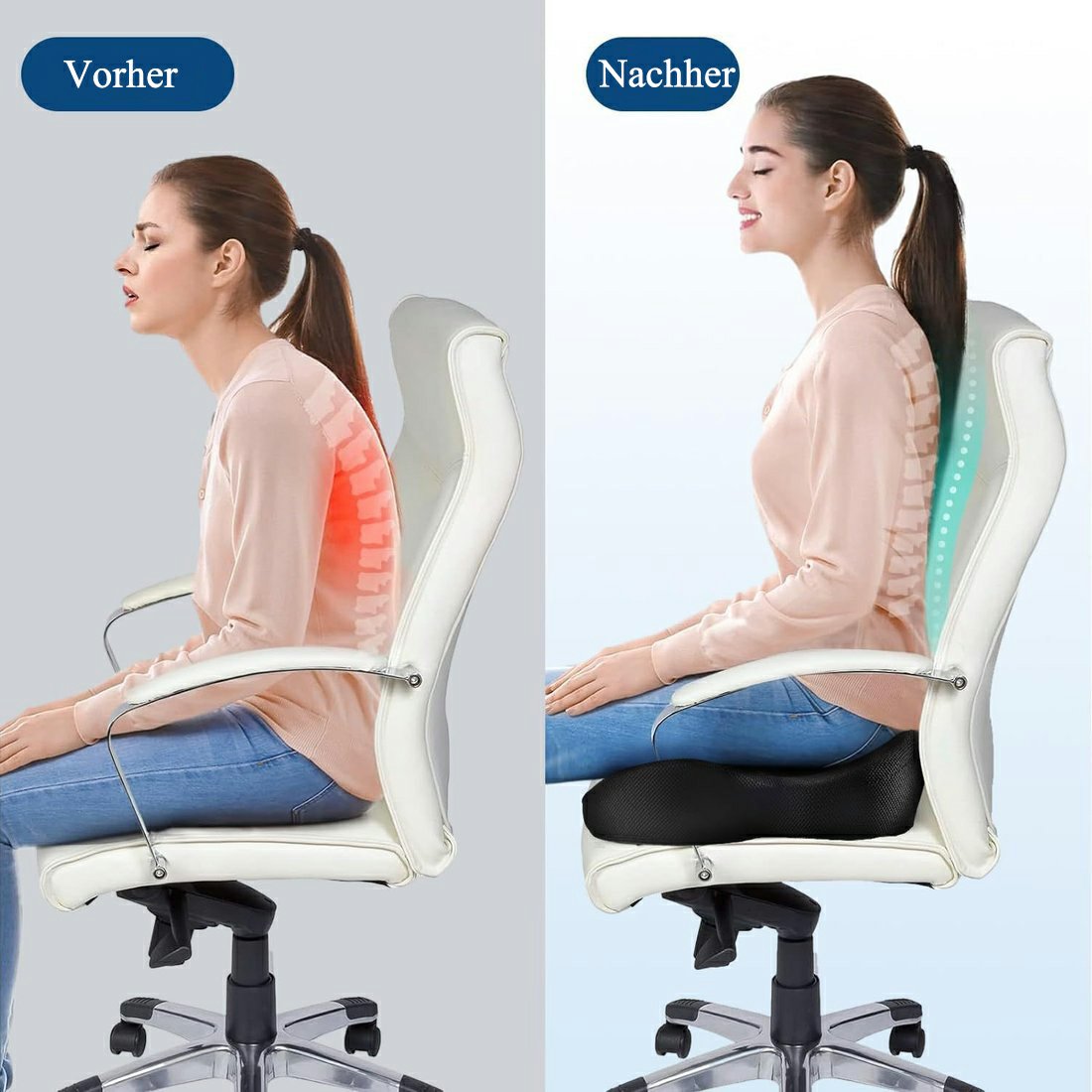 🎁LETZTER TAG 56% RABATT🔥Ergonomisches Sitzkissen aus Memory-Schaumstoff