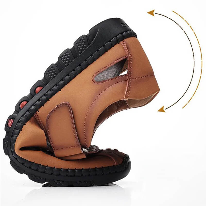🔥Modische PU-Ledersandalen mit Löchern