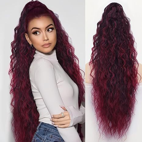 đââď¸ 50% RABATT! ⨠18 Zoll Lockige, Gewellte Haarverlängerung mit Pferdeschwanz â Frizz-Look, Einfach Anzubringen & Perfekt fĂźr Party & Alltag đ