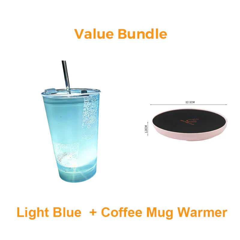 đ„€Wasseraktivierter LED-Leuchtbecher mit Strohhalm â FĂŒr Partys, Bars & Veranstaltungenâš