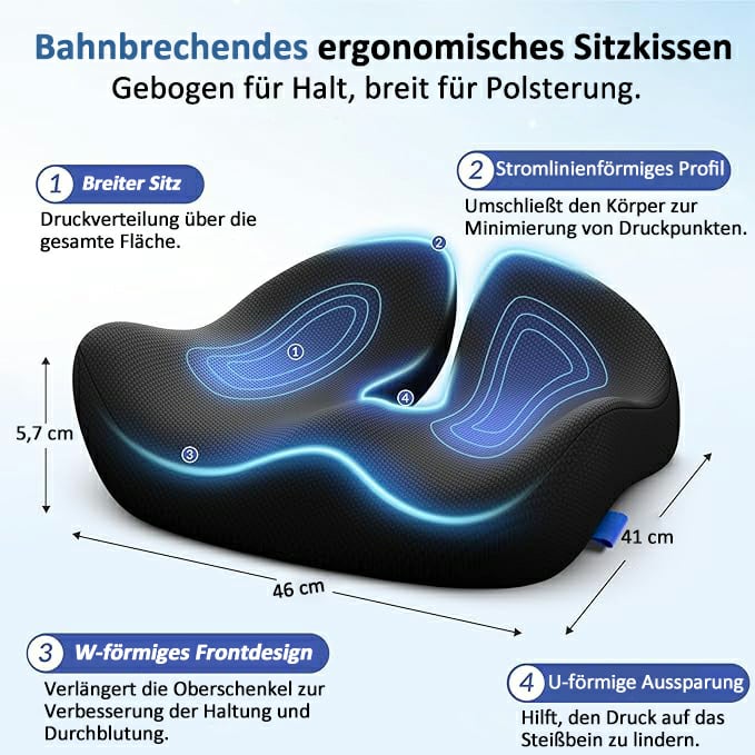 🎁LETZTER TAG 56% RABATT🔥Ergonomisches Sitzkissen aus Memory-Schaumstoff