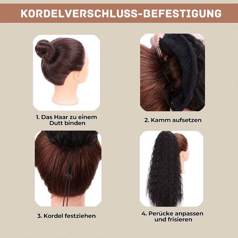 đ LETZTER TAG DER AKTION - 50 % RABATT đ18 Zoll lockige, gewellte Frizz-HaarverlĂ€ngerung mit Pferdeschwanz