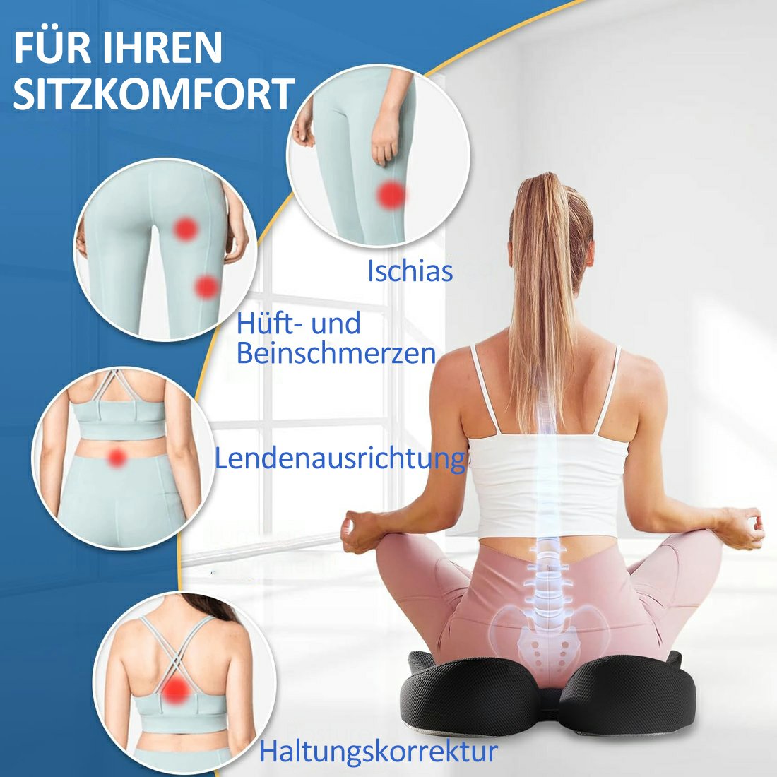 🎁LETZTER TAG 56% RABATT🔥Ergonomisches Sitzkissen aus Memory-Schaumstoff
