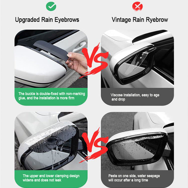 🚗 ✨ Klickbefestigter Regenschutz für Außenspiegel - Universelle Passform mit Klarer Sicht bei Jeder Witterung 🌧️🔧