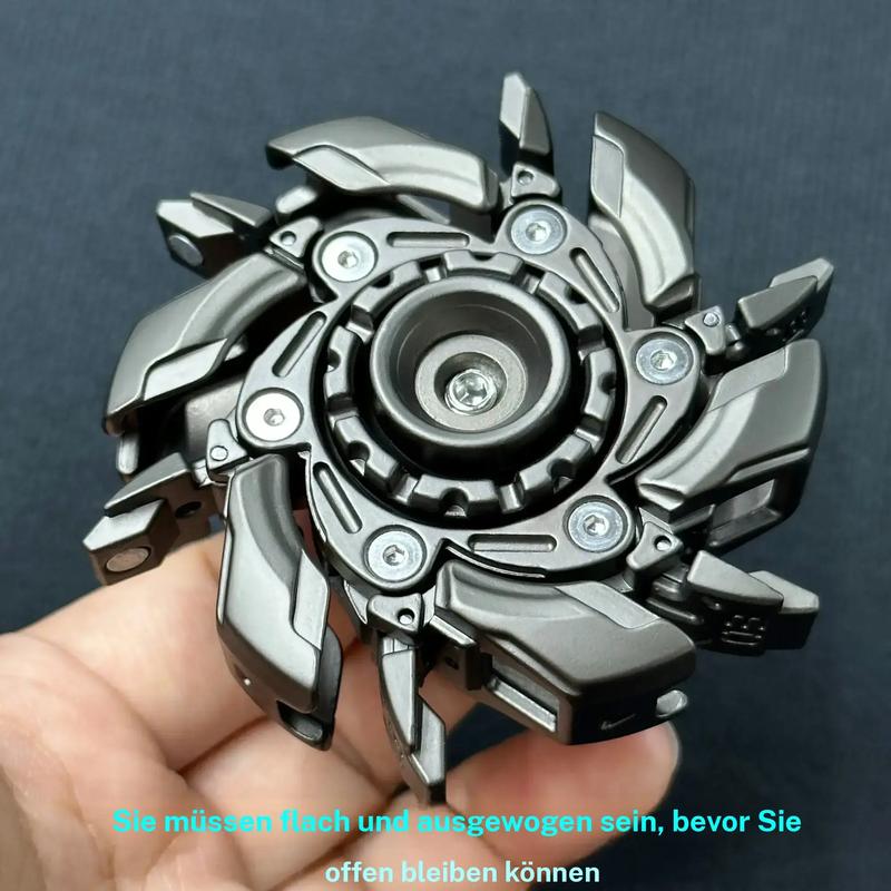Kreativer Fidget-Slider mit offener Panzerung und Kreisel