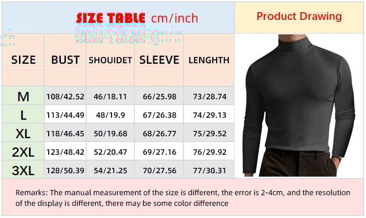Slim Fit Langarm-T-Shirt für Herren mit Stehkragen