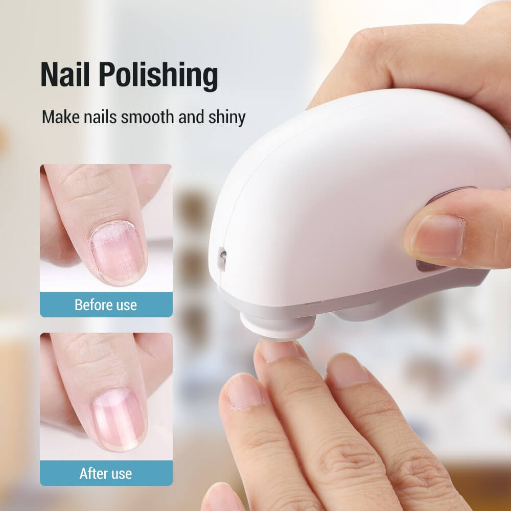 🎁 Perfekt für alle Altersgruppen👵👶3 in 1 Automatischer Elektrischer Nagelknipser mit Polieren【Sicher und bequem】