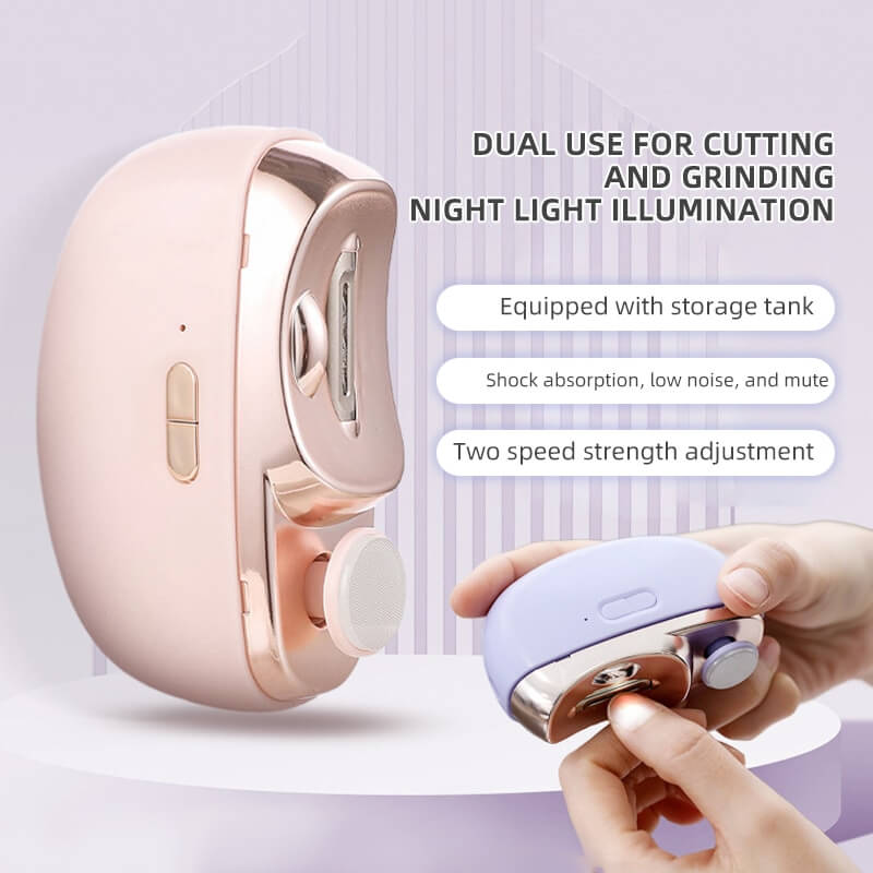 🎁 Perfekt für alle Altersgruppen👵👶3 in 1 Automatischer Elektrischer Nagelknipser mit Polieren【Sicher und bequem】