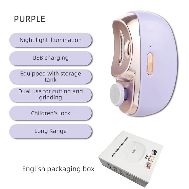 🎁 Perfekt für alle Altersgruppen👵👶3 in 1 Automatischer Elektrischer Nagelknipser mit Polieren【Sicher und bequem】