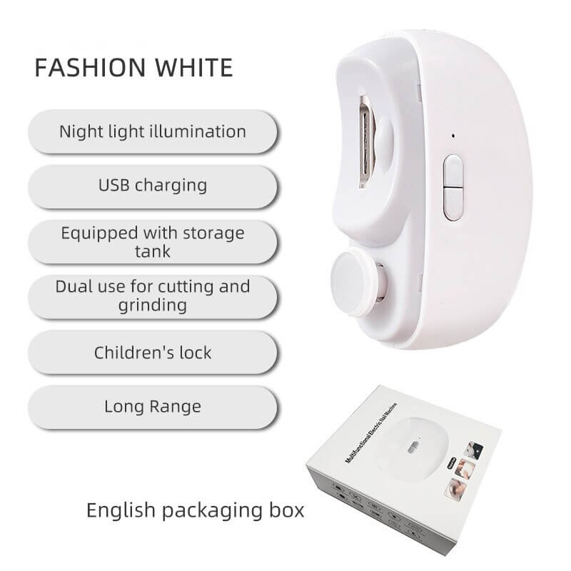 🎁 Perfekt für alle Altersgruppen👵👶3 in 1 Automatischer Elektrischer Nagelknipser mit Polieren【Sicher und bequem】