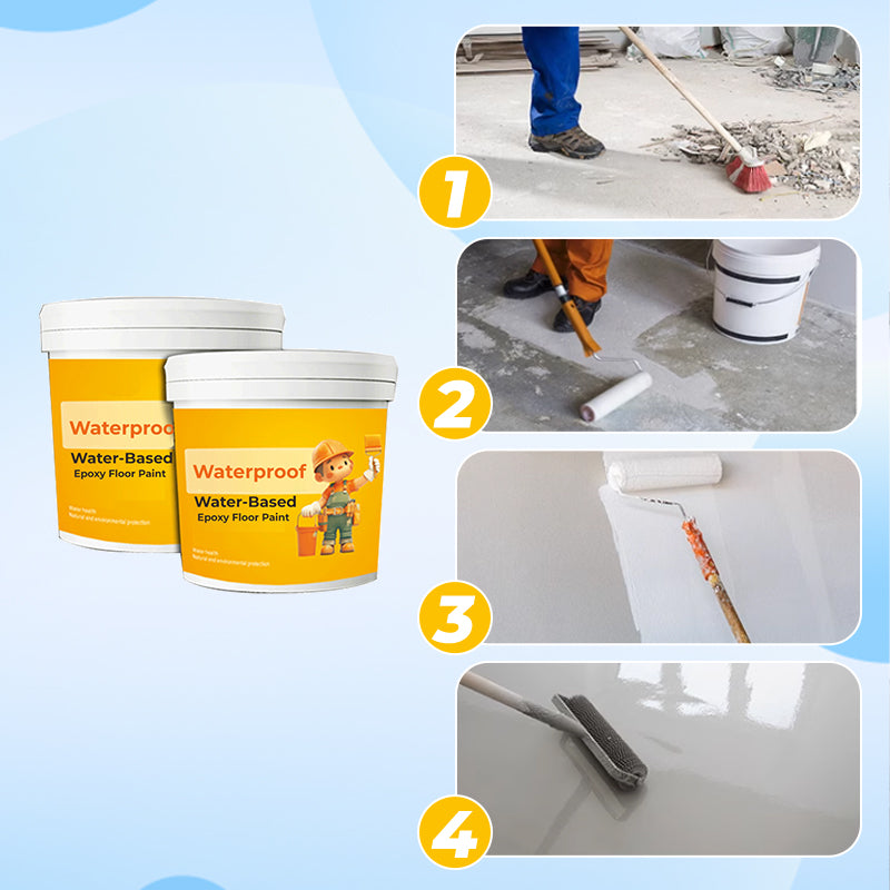 🎁Zeitlich begrenztes Angebot Kaufen Sie 2 und erhalten Sie 1 gratis. 11 Euro pro Fass🎁🎁Wasserfeste Epoxid-Bodenfarbe auf Wasserbasi