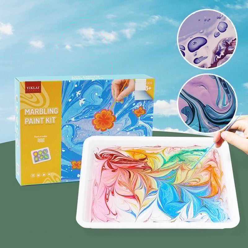 Bestes Geschenk für Kinder🎁Wasser-Marmorier-Mal-Kunst-Set