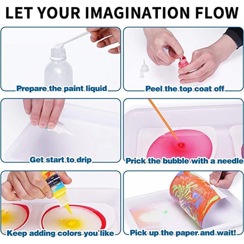 Bestes Geschenk für Kinder🎁Wasser-Marmorier-Mal-Kunst-Set