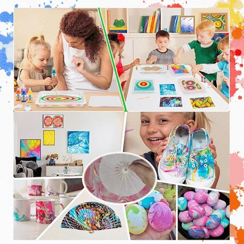 Bestes Geschenk für Kinder🎁Wasser-Marmorier-Mal-Kunst-Set