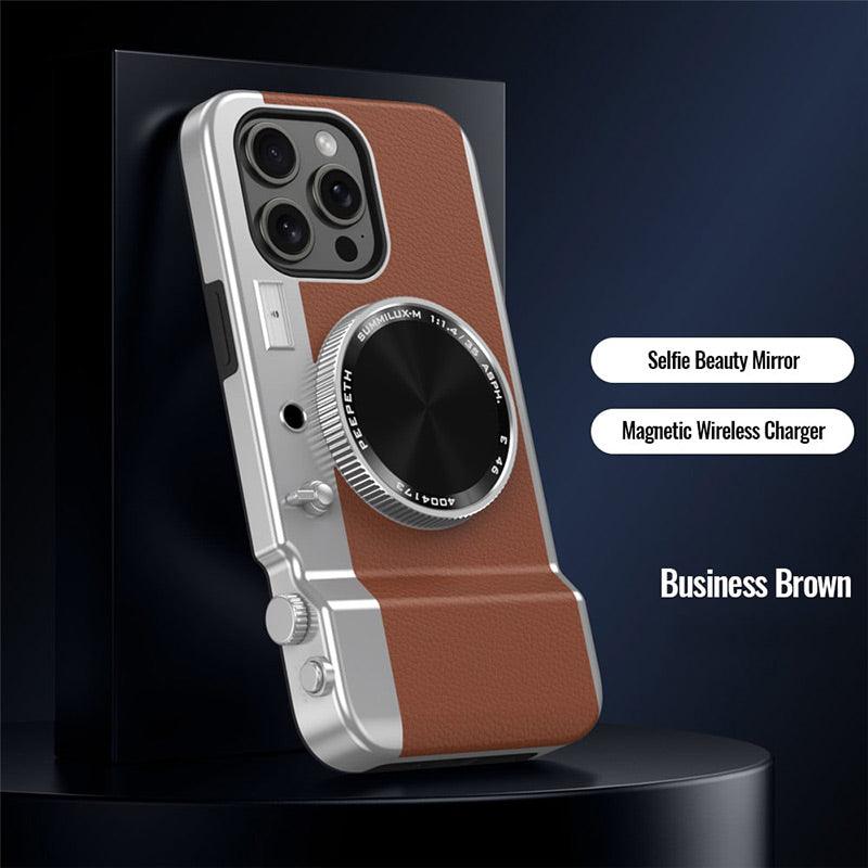 Vintage -Kamera -Telefonhülle für iPhone 11/12/13/14/15