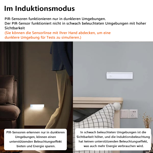 🔥HEISSVERKAUF💡Lochfrei Smarte Sensorische Magnetische Wiederaufladbare LED-Leuchten