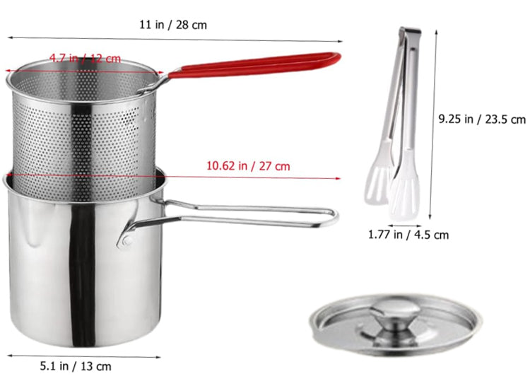 🔥Hot Sale 50% Rabatt🔥304 Edelstahl-Multifunktionsfritteuse