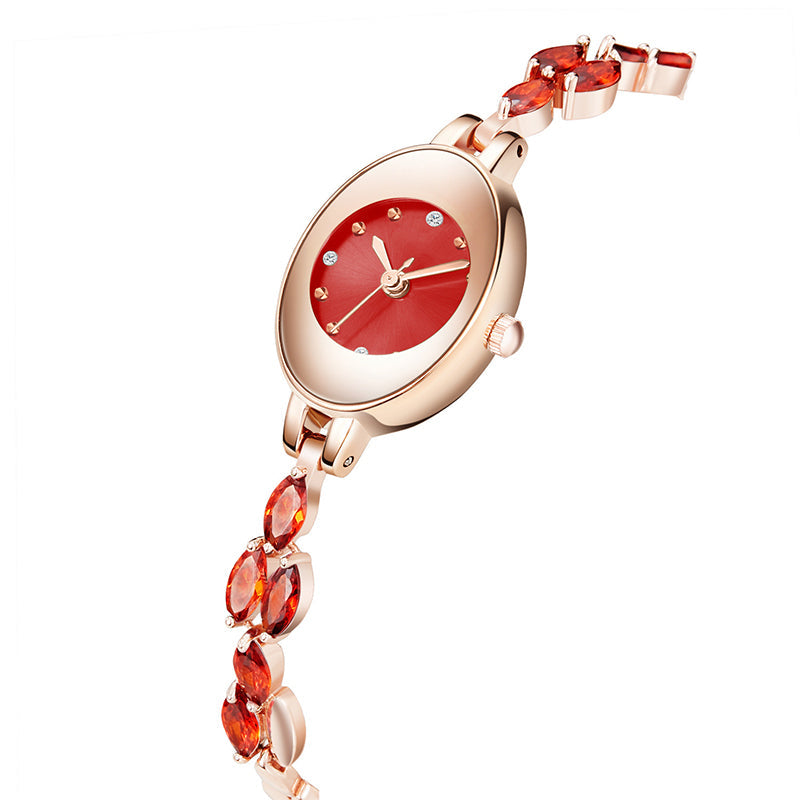 đâWomne's farbige Zirkon-Armbanduhr