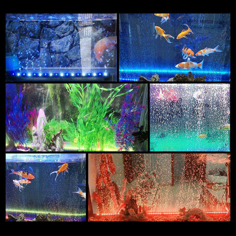 🐟LED Aquarium Buntes Luftblasenlicht