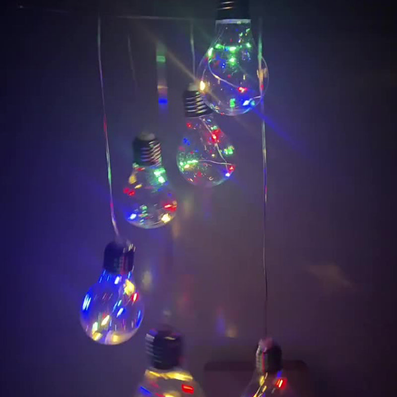 Buntes LED-Solar-Glühbirnen-Windspiel