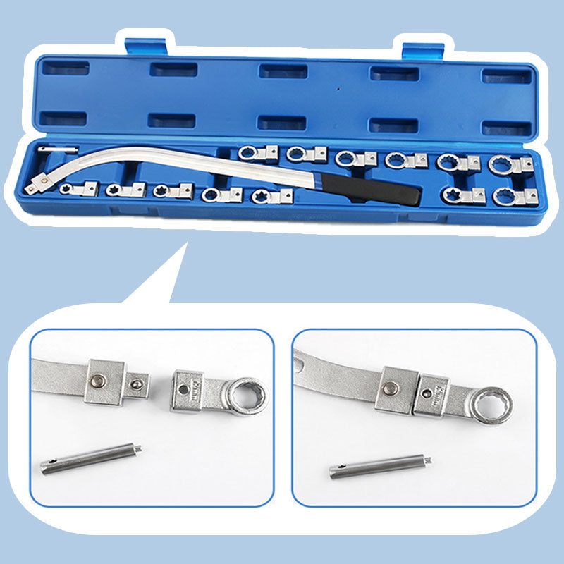 🔥zeitlich begrenztes Angebot🔥15-teiliges tragbares Riemenschlüssel-Set mit austauschbarem Kopf