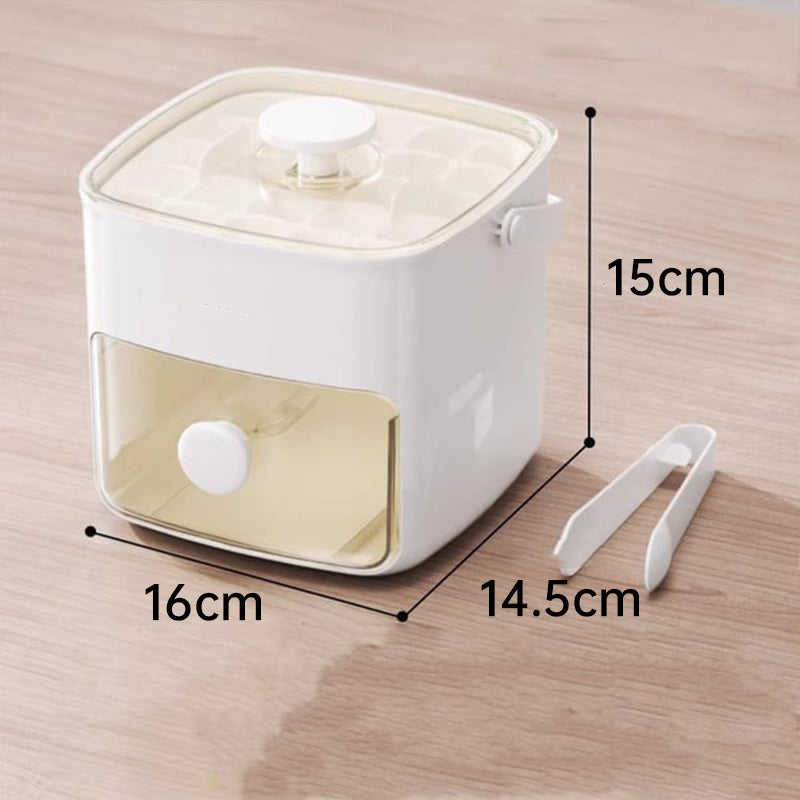 🔥Essentials für den Sommer🧊2-stufige, praktische Push-In-Eiswürfelform mit Tabletthülle
