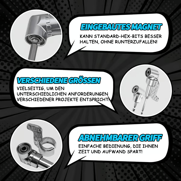 🔥Aktionspreis🔥🔧105-Grad-Winkelbohreradapter - Flexibler Adapter