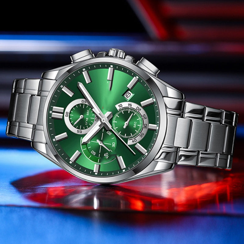 đ„Herren-Edelstahl-Business-Armbanduhr