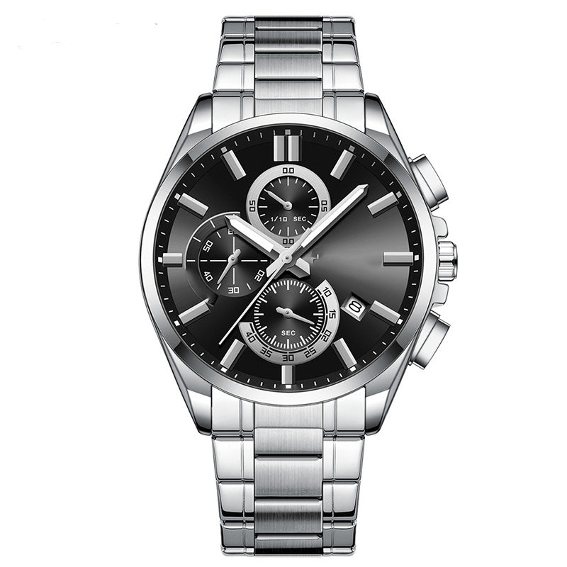 đ„Herren-Edelstahl-Business-Armbanduhr