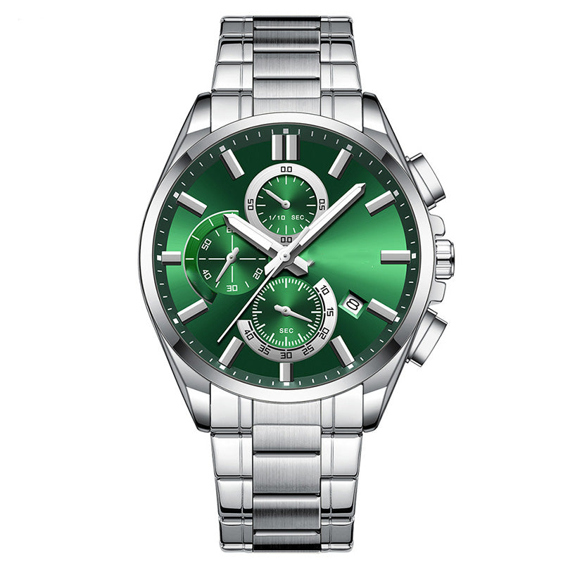 đ„Herren-Edelstahl-Business-Armbanduhr