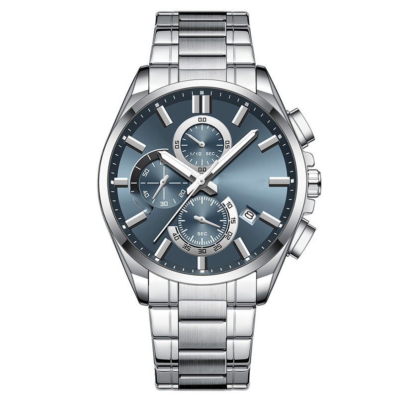 đ„Herren-Edelstahl-Business-Armbanduhr